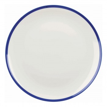 Plato llano retro blue