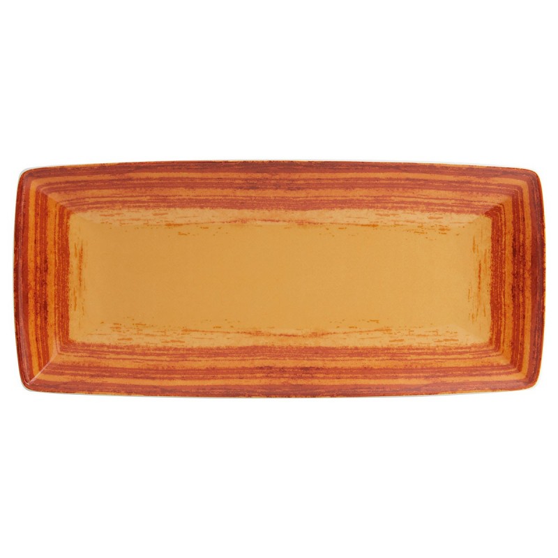 Fuente rectangular naranja Mandarin