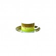 Taza con plato verde oscuro Mandarin