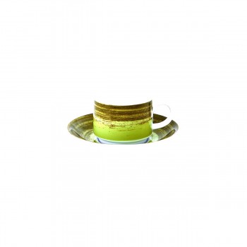 Taza con plato verde oscuro Mandarin