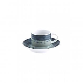 Taza con plato gris Mandarin