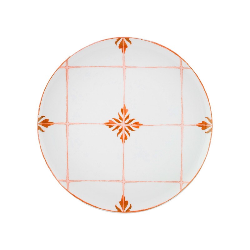 Plato llano coupe 25 cm Tiles Naranja