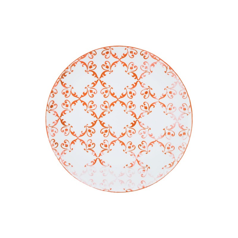 Plato postre 22 cm Tiles Naranja