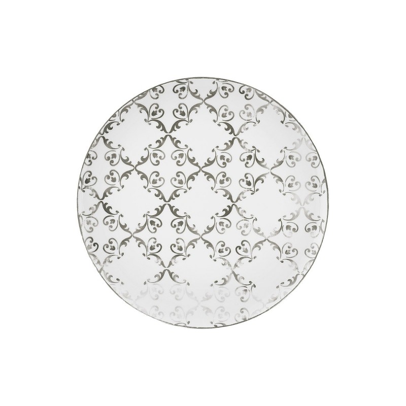 Plato postre 22 cm Tiles Gris